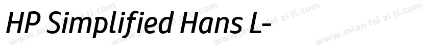 HP Simplified Hans L字体转换